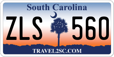 SC license plate ZLS560