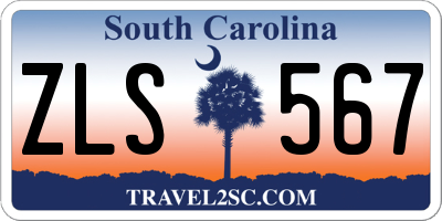 SC license plate ZLS567
