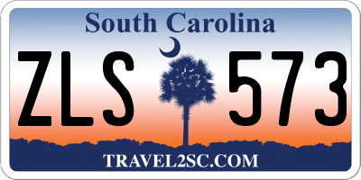 SC license plate ZLS573