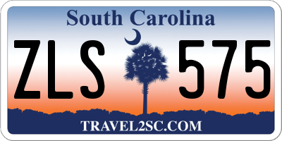 SC license plate ZLS575