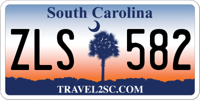 SC license plate ZLS582