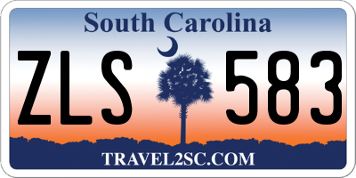 SC license plate ZLS583