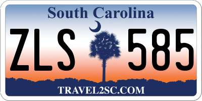 SC license plate ZLS585