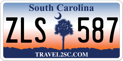 SC license plate ZLS587