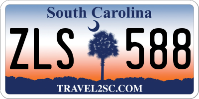 SC license plate ZLS588