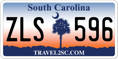 SC license plate ZLS596