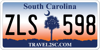 SC license plate ZLS598