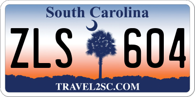SC license plate ZLS604