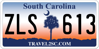 SC license plate ZLS613