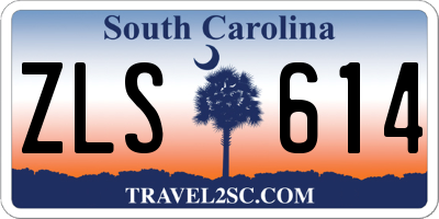 SC license plate ZLS614
