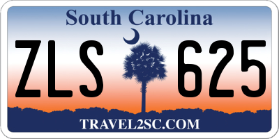 SC license plate ZLS625