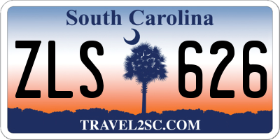 SC license plate ZLS626