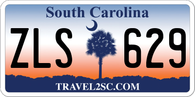 SC license plate ZLS629