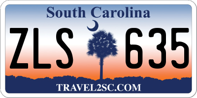 SC license plate ZLS635