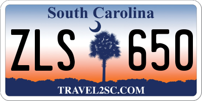 SC license plate ZLS650