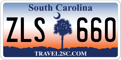 SC license plate ZLS660