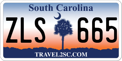 SC license plate ZLS665