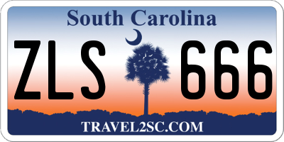SC license plate ZLS666