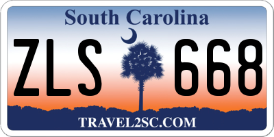 SC license plate ZLS668