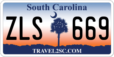 SC license plate ZLS669