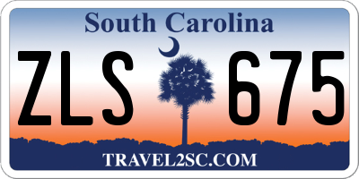 SC license plate ZLS675