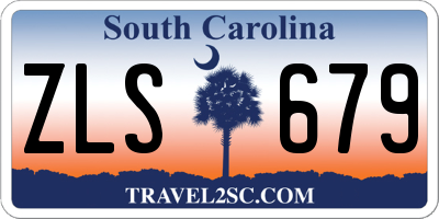 SC license plate ZLS679