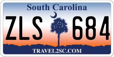 SC license plate ZLS684