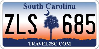 SC license plate ZLS685