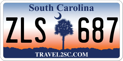 SC license plate ZLS687