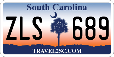 SC license plate ZLS689