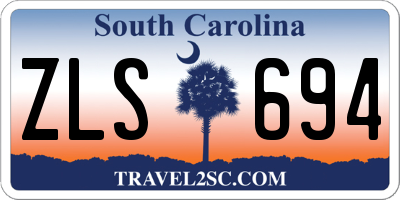 SC license plate ZLS694