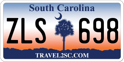SC license plate ZLS698