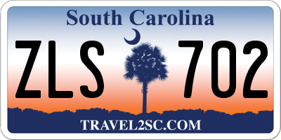 SC license plate ZLS702