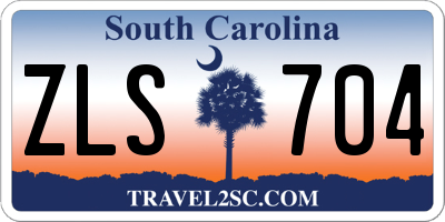 SC license plate ZLS704