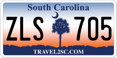 SC license plate ZLS705