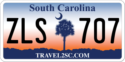SC license plate ZLS707
