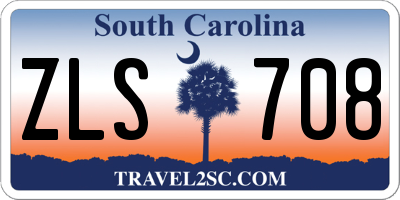 SC license plate ZLS708