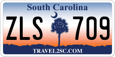 SC license plate ZLS709