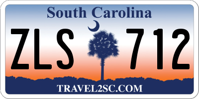 SC license plate ZLS712