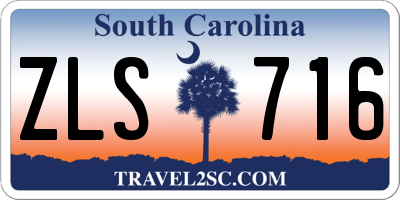 SC license plate ZLS716