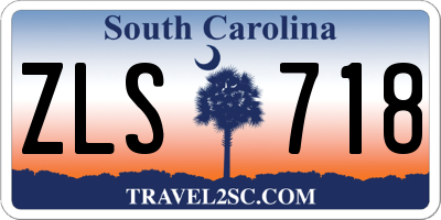 SC license plate ZLS718