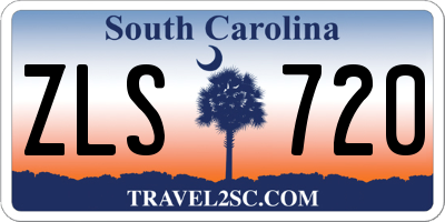 SC license plate ZLS720