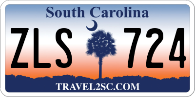 SC license plate ZLS724