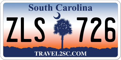 SC license plate ZLS726