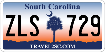 SC license plate ZLS729