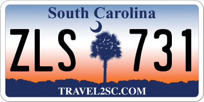 SC license plate ZLS731