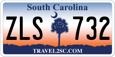 SC license plate ZLS732