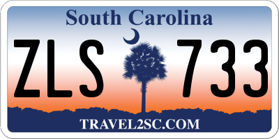 SC license plate ZLS733