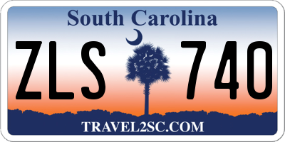 SC license plate ZLS740