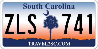 SC license plate ZLS741